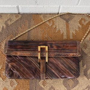 Vintage snakeskin clutch/shoulder bag